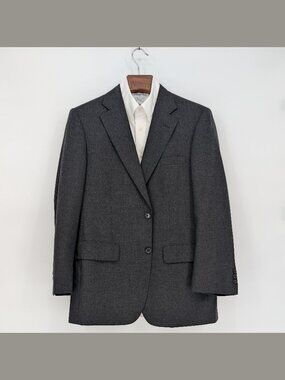 Brooks Brothers 40R Charcoal Wool Blazer USA Made Classic Fit